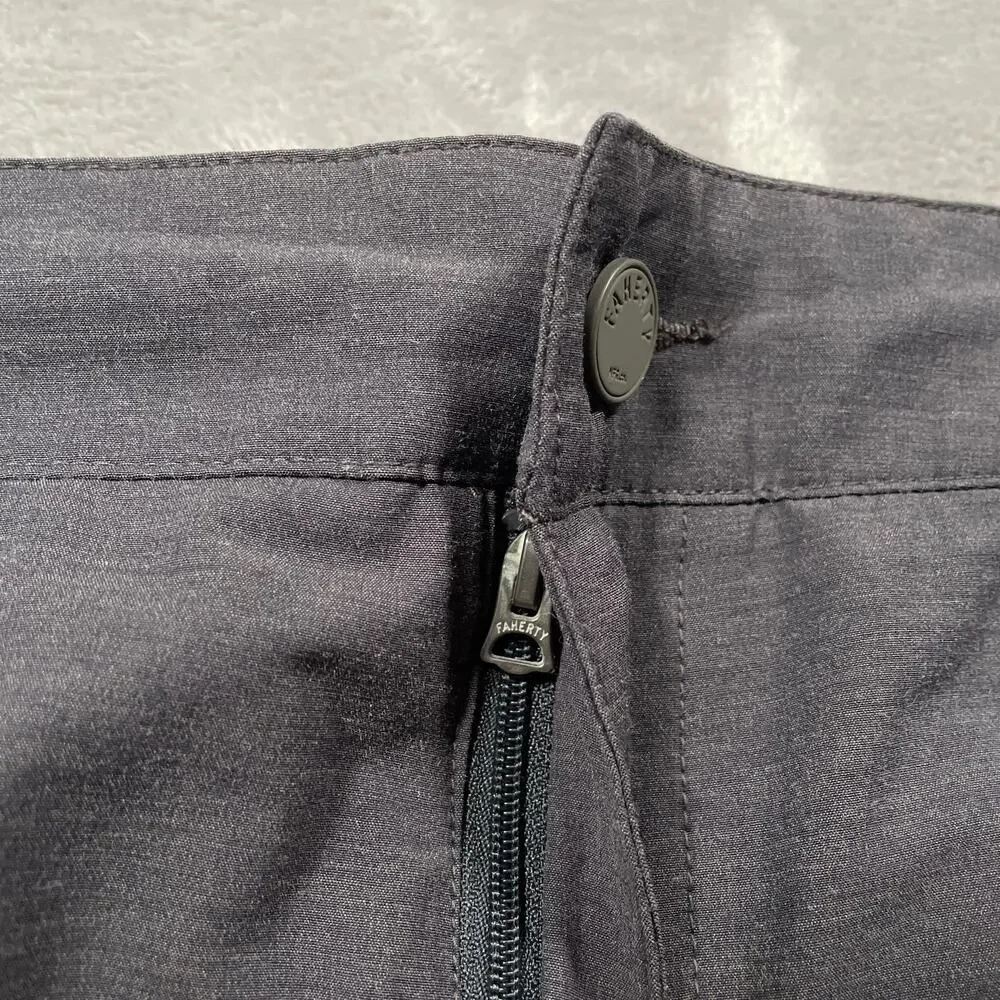 Faherty All Day Shorts Mens 38 Grey Drawstring Smart Casual Basic Everyday